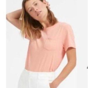 Everlane Organic Cotton Pink Box Cut Pocket T-shirt